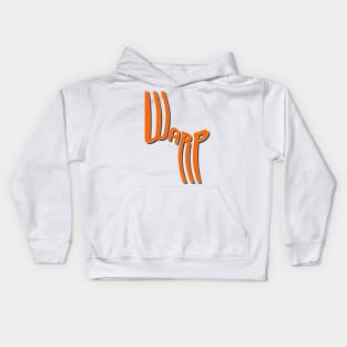 Warp Drop Shadow Typography (Orange) Kids Hoodie